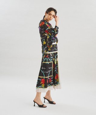 GRACE CONTINENTALボタニカルスカーフワンピース ロングワンピース 【有名人芸能人】