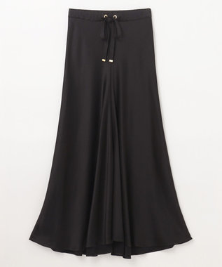 GRACE CONTINENTAL サテンバイアスロングスカート ブラック