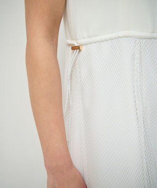 GRACE CONTINENTAL メッシュコンビキャミワンピース ホワイト