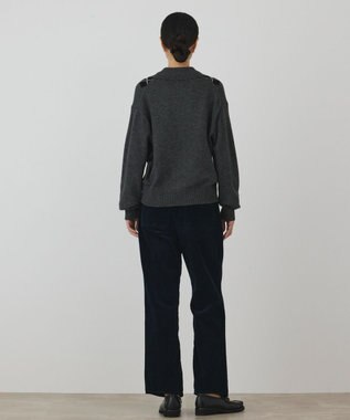 GRACE CONTINENTAL アーガイルニットカーディガン グレー