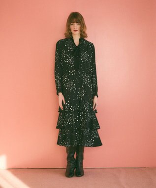 GRACE CONTINENTAL エトワールドレープドレス ブラック