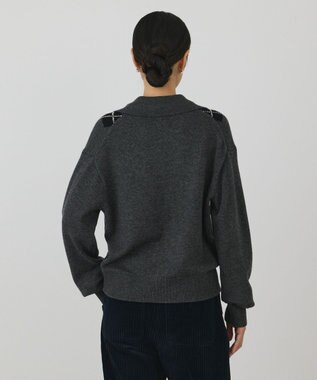 GRACE CONTINENTAL アーガイルニットカーディガン グレー