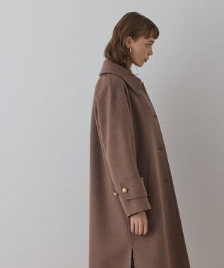 GRACE CONTINENTAL ウールカシミヤリバーコート ブラウン