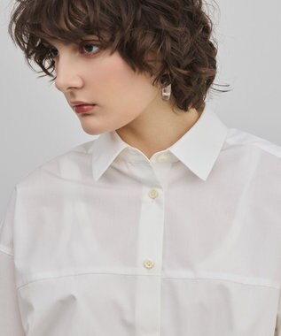 GRACE CONTINENTAL カット刺繍イレギュラーシャツ ホワイト