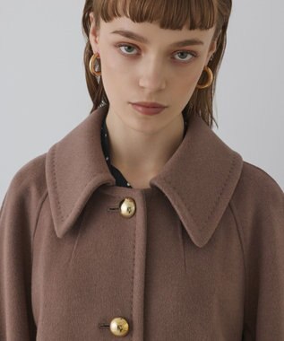 GRACE CONTINENTAL ウールカシミヤリバーコート ブラウン