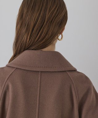 GRACE CONTINENTAL ウールカシミヤリバーコート ブラウン