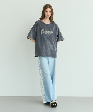 GRACE CONTINENTAL ピグメントTシャツ チャコール