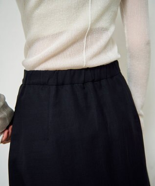 GRACE CONTINENTAL バイカラージップスカート ネイビー