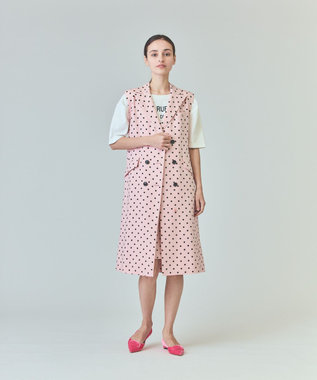 GRACE CONTINENTAL ドットジレドレス ピンク