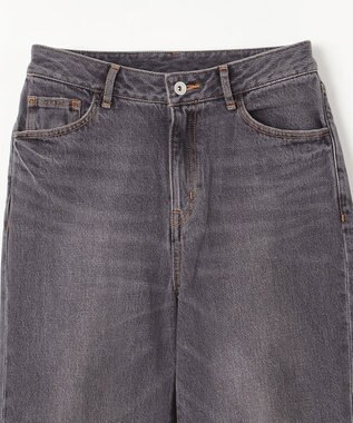 GRACE CONTINENTAL ルーズフレアデニムパンツ ブラック