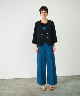 GRACE CONTINENTAL ケープスリーブジャケット ブラック