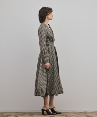 GRACE CONTINENTAL カシュクールバルーンワンピース チャコール