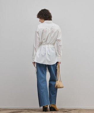 GRACE CONTINENTAL リメイクフレアデニムパンツ ブルー