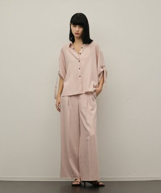 GRACE CONTINENTAL シアーワイドパンツ ピンク