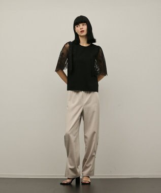 GRACE CONTINENTAL レースフレアカットトップ ブラック