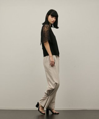 GRACE CONTINENTAL レースフレアカットトップ ブラック