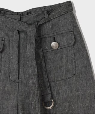 GRACE CONTINENTAL リネンデニムライクパンツ ブラック