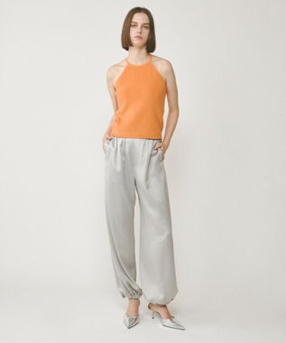 GRACE CONTINENTAL ハイゲージ畦ニットトップ オレンジ