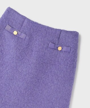 GRACE CONTINENTAL リングウールミニスカート パープル