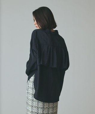 GRACE CONTINENTAL ボウタイシアーシャツ ブラック