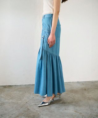 GRACE CONTINENTAL ワークワイドパンツ インディゴ
