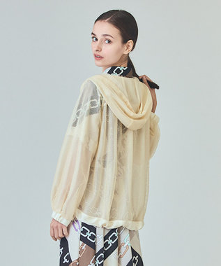 GRACE CONTINENTAL マクラメメッシュフーディー キナリ