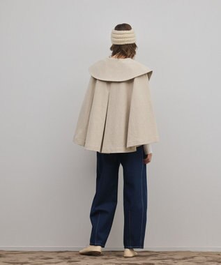 GRACE CONTINENTAL リネンオックスケープジャケット ベージュ