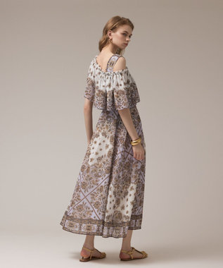 GRACE CONTINENTAL マルチWAYシフォンワンピース ブラウン