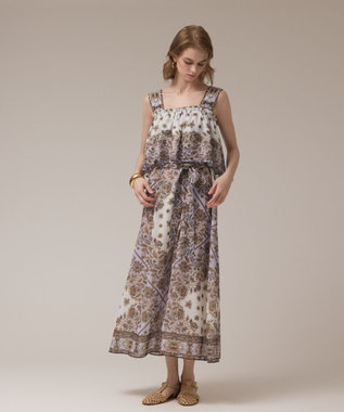 GRACE CONTINENTAL マルチWAYシフォンワンピース ブラウン