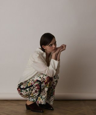 GRACE CONTINENTAL アンティークフラワープリントパンツ キナリ