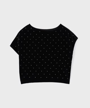 GRACE CONTINENTAL ベロアルーズカットトップ ブラック