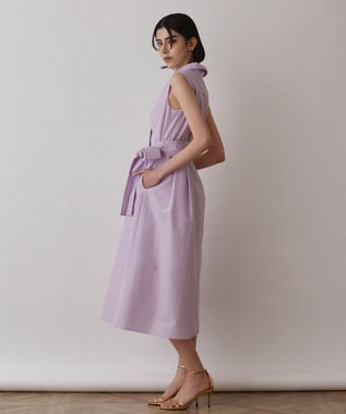 GRACE CONTINENTAL トリアセコットンワンピース ラベンダー