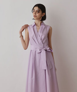 GRACE CONTINENTAL トリアセコットンワンピース ラベンダー