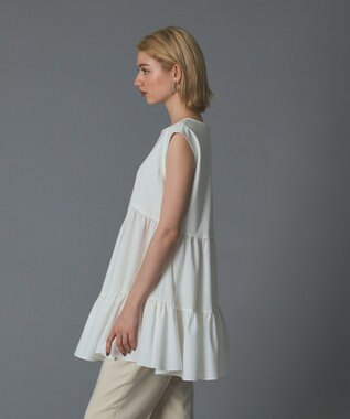 GRACE CONTINENTAL フレア切替カットトップ ホワイト