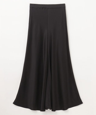 GRACE CONTINENTAL サテンバイアスロングスカート ブラック