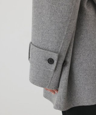 GRACE CONTINENTAL カシミヤ混リバーコート グレー