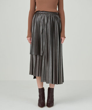 GRACE CONTINENTAL ジャージレイヤースカート ブラウン