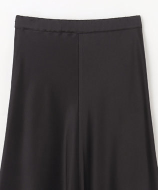 GRACE CONTINENTAL サテンバイアスロングスカート ブラック