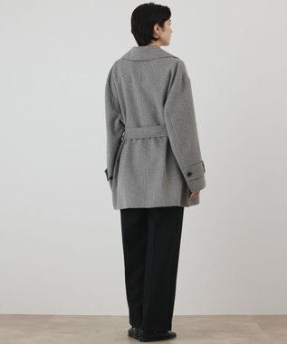 GRACE CONTINENTAL カシミヤ混リバーコート グレー