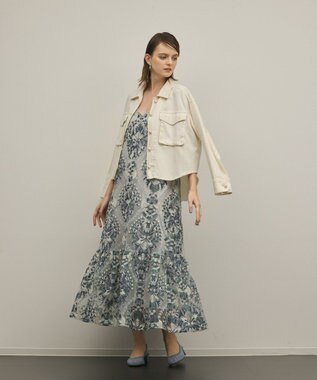 GRACE CONTINENTAL パール釦ピグメントシャツ キナリ