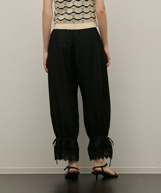 GRACE CONTINENTAL ドロストクロップドパンツ ブラック