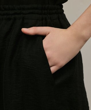 GRACE CONTINENTAL ドロストクロップドパンツ ブラック
