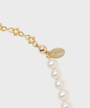 GRACE CONTINENTAL パールリボンネックレス ホワイト