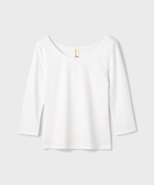 GRACE CONTINENTAL テレコボートネックトップ ホワイト