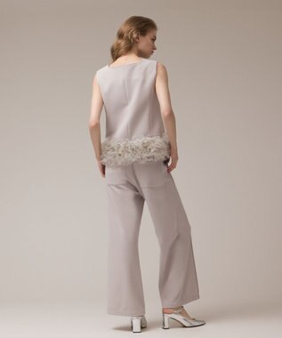 GRACE CONTINENTAL チュールヘムカットトップ グレー