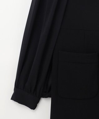 GRACE CONTINENTAL シアスリーブレイヤードレス ブラック