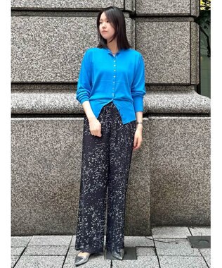 GRACE CONTINENTAL ウールシルクニットカーディガン ブルー
