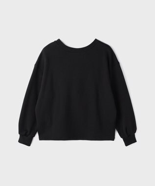 GRACE CONTINENTAL Catphoto裏毛トップ ブラック