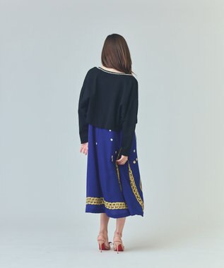 GRACE CONTINENTAL パールショートカーディガン ブラック