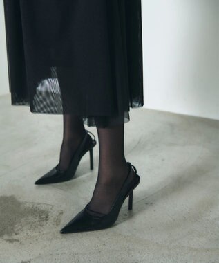 GRACE CONTINENTAL チュールコンビニットワンピース ブラック